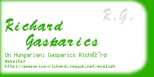 richard gasparics business card